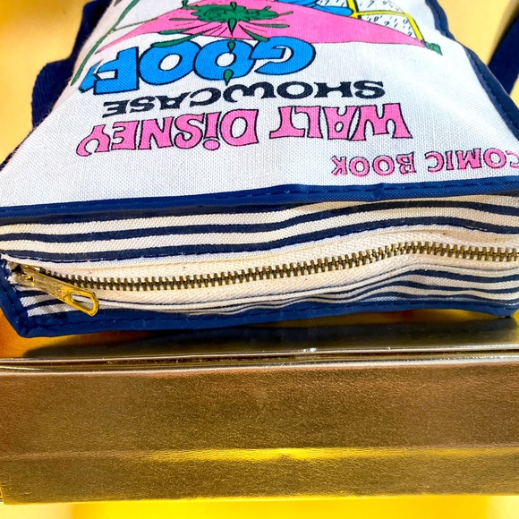 WALT DISNEY GOOFY VINTAGE COMIC BOOK SHOWCASE GOOFY CANVAS ZIP UP BOOK BAG RARE - Picture 7 of 16